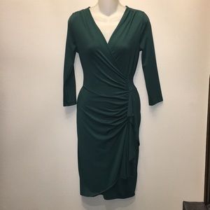 Emerald long sleeve dress